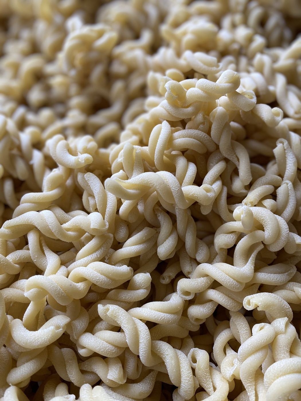 Fresh strozzapreti pasta