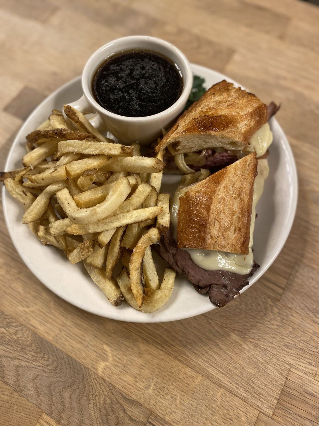 Sandwich with hand cut fries
